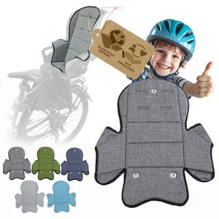 Ersatzbezug kompatibel mit Römer Kinderfahrradsitz – Weiches Ersatzpolster für Fahrradsitz Kinder – Sitzbezug, waschbar bei 30°C – Komfort Polster für Kinder Fahrradsitz MOD 5 (grau meliert)