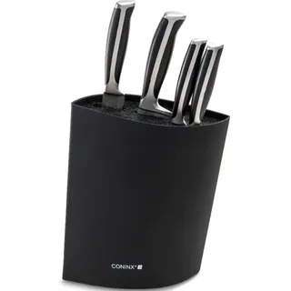 Coninx Universal Messerblock Schwarz Mit Flexiblen Lamellen Ohne Messer