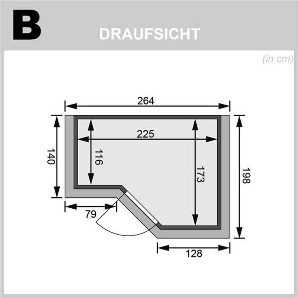 Bild von Sauna Sahib 2 Eckeinstieg, Tür