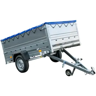 UNITRAILER Robuster Anhänger mit Kippfunktion, 750 kg Zuladung, 2304 x 1256 cm Ladefläche, Bordwände