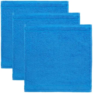 Frottana Pearl Seiftuch 30 x 30 cm aus 100% Baumwolle, Dark Pool 3er Set