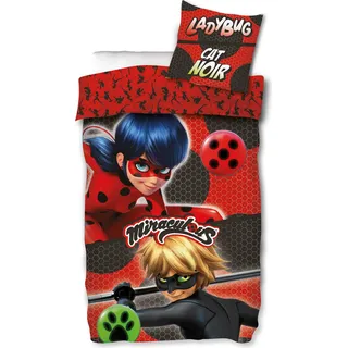 Miraculous Ladybug Duo Bettwäsche Linon / Renforcé - Rot
