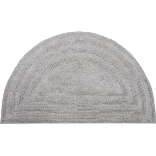 my home Badematte »Inga, Rahmen, Badvorleger, Badezimmer Teppich« Höhe 18 mm beidseitig nutzbar   fußbodenheizungsgeeignet   strapazierfähig 100% Baumwolle, Hoch-Tief-Effekt, weich, trocknergeeignet, grau