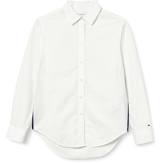 Tommy Hilfiger Damen Cotton N Relaxed Monica LS WW0WW35709 Freizeithemden, Weiß (Th Optic White), 36