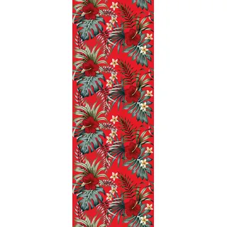 queence Vinyltapete »Johanna«, bedruckt-Motiv-botanisch-floral-gemustert-natürlich, 90x250cm, selbstklebend, kinderleichte Anbringung, Sticker, rot