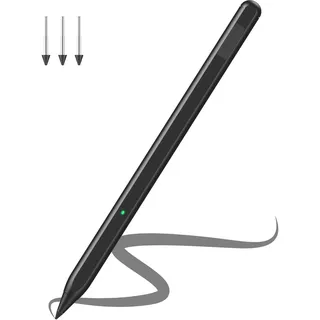 TiMOVO Magnetischer Stylus Stift Kompatibel mit Remarkable Paper Pro/Pro Move Stift mit Radiergummi, Wiederaufladbarer Digitaler mit 4096 Druckempfindlichkeit, Neigung und Ersatzspitzen, Schwarz