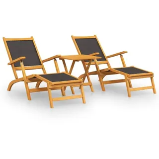 vidaXL Gartenliege Liegestuhl 57,5 x 59 x 92 cm braun 1 St.