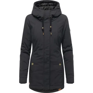 Winterjacke RAGWEAR "Winterjacke Monadena Parka YOUMODO", Damen, Gr. 5XL, schwarz, Obermaterial: 68% Baumwolle CO. 32% Nylon NY.  Obermaterial: Futter: 100% Polyester PES. 100% Polyester PES., Jacken Winterjacke