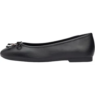 Tommy Hilfiger Damen Hilfiger Smooth Lthr Ballet Fw0fw09006 Ballerinas, Black, 42 EU