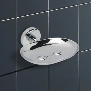 IPEA Selbstklebende Seifenschale aus Metall – Kein Bohren erforderlich – Modernes Design – Seifenhalter für die Wand zum Kleben im Badezimmer, Dusche, Küche, Haus – Seifen- oder Schwammhalter