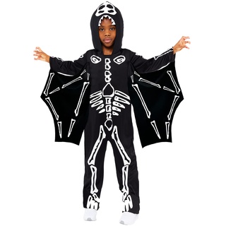 Amscan 9917891 Boys Halloween Skeleton Pterodactyl Fancy Dress Costume, Multi, 6-8 Years