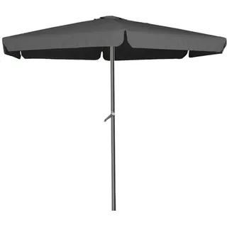 Linder Exclusiv Sonnenschirm, Gartenschirm Ø 300 cm,mit Kurbel,Dunkelgrau - Dunkelgrau