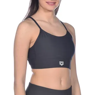 ARENA Damen Standard Gym Cross-Träger Sport BH Top Schwarz - Schwarz X-Large
