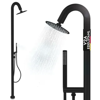 lawa living and lifestyle Gartendusche Edelstahl schwarz 0,25 m