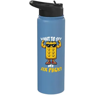 Willst du meinen Sixpack Block Building Brick Builder lustig sehen Stainless Steel Insulated Water Bottle
