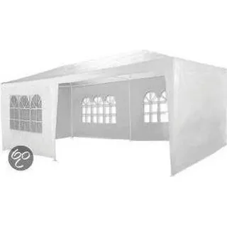 HI Pavillon mit Seitenwänden 3 x 6 m Weiß - Weiß