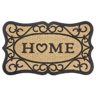 HANSE HOME Fußmatte Kokos, Gummi, 45x75cm – rutschfeste Outdoor, Rutschfest, Innen, Kokosmatte für Eingangsbereich & Außenbereich