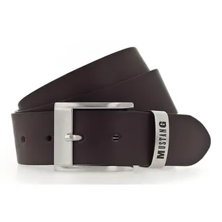 Mustang Herrengürtel Leder 4 cm Braun 130