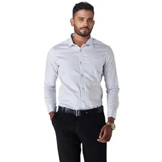 Kut for You Men's Regular Fit Long Sleeve Dress Shirt | Color: Celestial Blue | Size: Medium | Material: Cotton | for Men & Boys | Lightweight | Button-Down Collar | Classic Fit