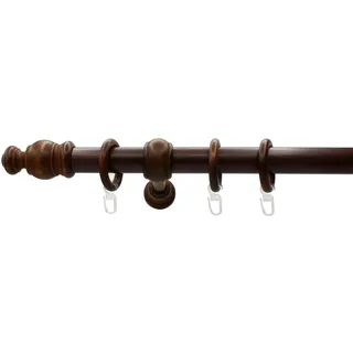 SUNLINES Gardinenstange »Holz 28 mini« Ø 28 mm 1 läufig-läufig Fixmaß Made in Germany, braun