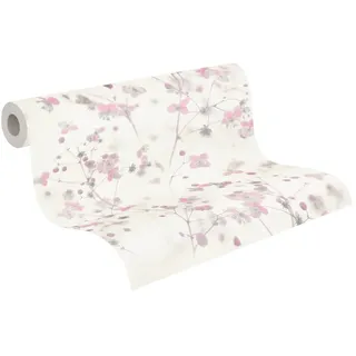 A.S. Création Vliestapete Blumen Cottage Core Rosa Weiß