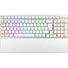 ASUS Keyboard Asus ROG Strix Scope II 96 Wireless White (DE, Kabellos, Kabelgebunden), Tastatur, Weiss