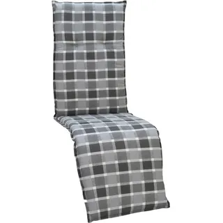 BEO Sesselauflage 50 x 171 x 6 cm grau kariert 1 St.