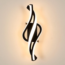 DELIPOP Wandlampe LED Modern, 22W 2475LM Kreative Spirale Innenwandleuchte, Wandbeleuchtung für Wohnzimmer, Schlafzimmer, Diele, Esszimmer, Warmweißes Licht 3000K