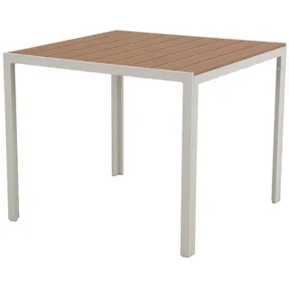 VCM Noah Gartentisch 90 x 90 x 74 cm Grau