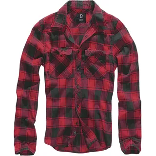 Brandit Textil Check Shirt Flanellhemd rot/schwarz XXL