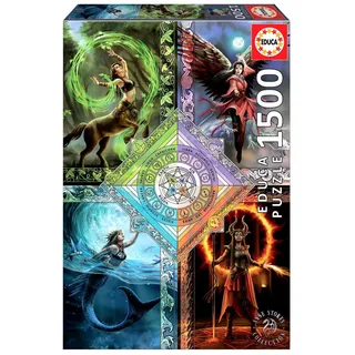 Educa Anne Stokes Elemental Magic Star Chart Puzzle 1500 Stücke Mehrfarbig Mehrfarbig One Size