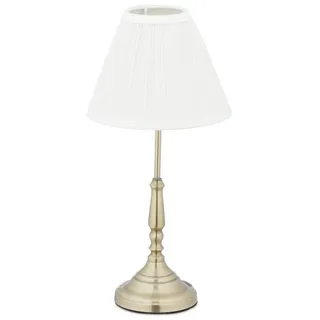 Relaxdays Tischlampe Weiß Gold