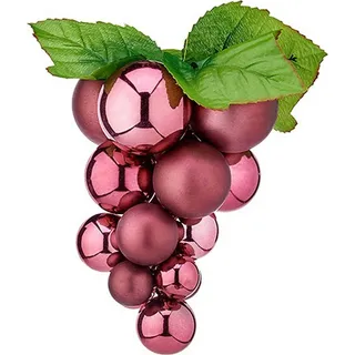 Weihnachtsbaumkugel Trauben klein Rosa Kunststoff 14 x 14 x 25 cm - Rosa