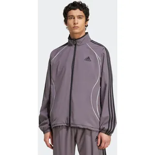 Sommerjacke ADIDAS ORIGINALS "TEAMGEIST ADICOLOR ORIGINALS", Herren, Gr. L, grau strata, schwarz, Obermaterial: 100% Polyester, Jacken Sommerjacke, mit hohem Kragen, aus gewebtem Polyester, lockere Passform