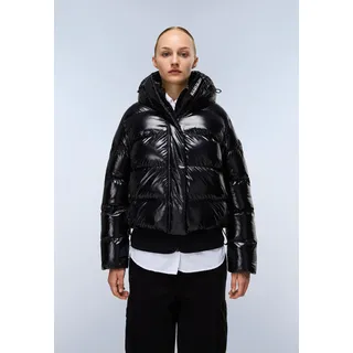 Steppjacke NAPAPIJRI, Damen, Gr. M, schwarz, Web, Obermaterial: 65% Polyamid, 35% Polyurethan. Futter: 100% Polyester. Wattierung: 100% Polyester, unifarben, Windstopperbündchen, Jacken Steppjacke, unifarbenes Design, aus Polyamid und Polyurethan, mit Polyesterfutter
