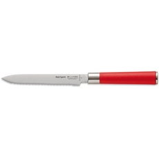 F. DICK Red Spirit Allzweckmesser mit Wellenschliff (13 cm Klingenlänge, arbeitet mühelos durch Schale oder Kruste, ausbalancierte Schärfe) 81710132