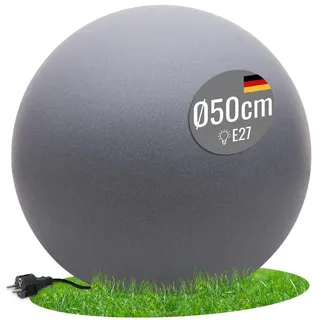 8 seasons design GmbH Kugelleuchte Ø 50 Kunststoff wetterfest Grau