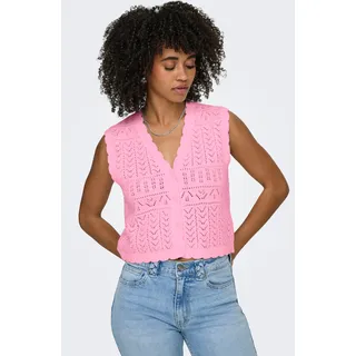 Only Onlirina V-Neck Button Vest Prism Pink M