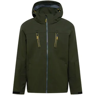 KILLTEC Herren Softshelljacke/Outdoorjacke mit abzippbarer Kapuze - KOW 163 MN SFTSHLL JCKT, dunkeloliv, M,