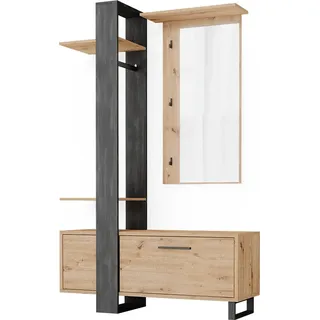 Garderobe Vicco Porto Braun 120 x 192 cm, Model 38169 - Braun