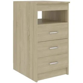 vidaXL Sideboard mit Schubladen Sonoma-Eiche 40x50x76 cm Holzwerkstoff