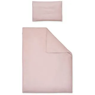 Ehrenkind® Bettwäsche-Set Feinbiber | 100% Bio-Baumwolle | Standard 100 by Oeko-TEX | 100x135cm + 40x60cm Rose | Bettwäsche 135x100