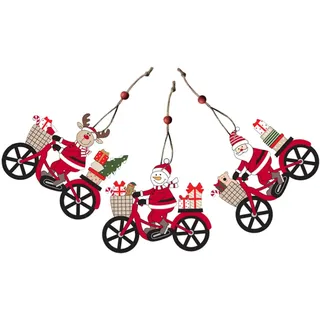Vaguelly 3Stücke Weihnachtsbaum Hängedekoration Mit Fahrrädern Aus Lustige Weihnachtsdeko Für Festliche Anlässe Für Türen Wände Und Weihnachtsfeiern Robuste Und Langlebige