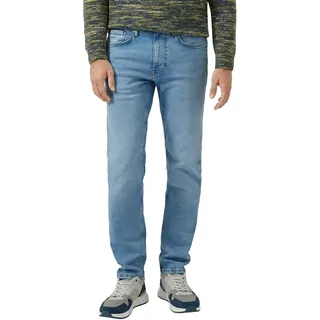 5-Pocket-Jeans S.OLIVER, Herren, Gr. 32, Länge 32, mid blau, Denim/Jeans, Obermaterial: 98% Baumwolle, 2% Elasthan, unifarben, normal lang, Jeans 5-Pocket-Jeans, mit Stretch