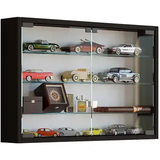 VCM Hängevitrine Mandosa M 60 x 10 x 40 cm Schwarz