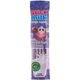 QUICK MILK - Forest Fruit -Trinkhalme mit Waldfruchtgeschmack - 30 g