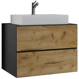 VCM my bath Badmöbel-Set Lendas S 915284 honig-eiche, anthrazit 61,0 x 46,0 x 69,0 cm