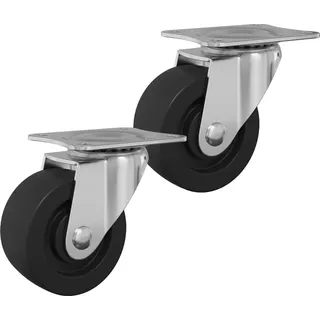 vidaXL Drehrolle 2 pcs Silber 60 x 60 x 50 mm Eisen und Nylon - Silber