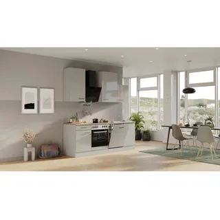 Flex-Well Küchenzeile Lund 220 cm grau