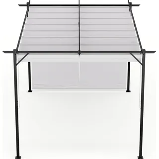 Blumfeldt Pantheon Robuster Gartenpavillon 3x4 m, wasserdichtes Polyesterdach mit PA-Beschichtung, Jalousien, stabiles pulverbeschichtetes Stahlgestell, Pavillon winterfest - Beige